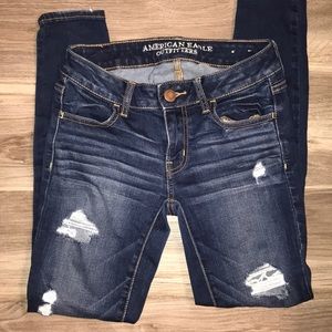 AE Distressed Jeggings.